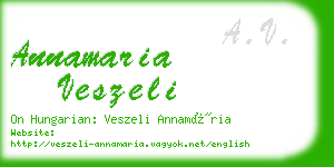 annamaria veszeli business card